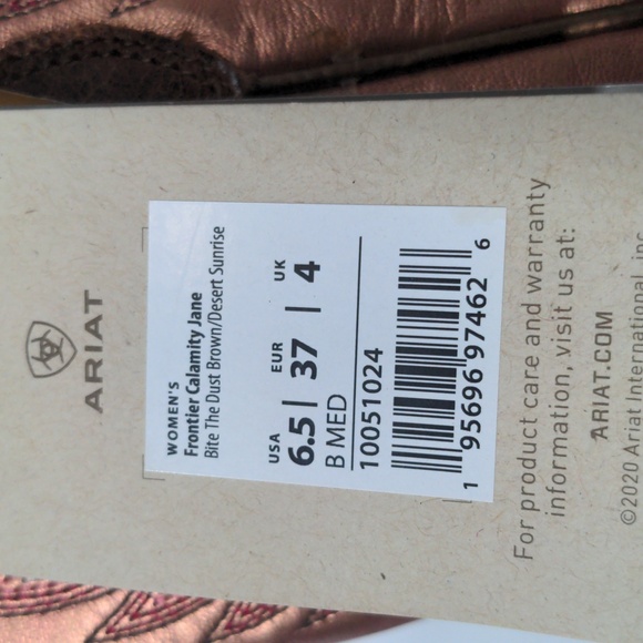 ARIAT- NEW Calamity Jane Cowboy Boots - Picture 8 of 16